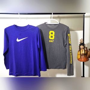 Long sleeve athletic t-shirts youth large